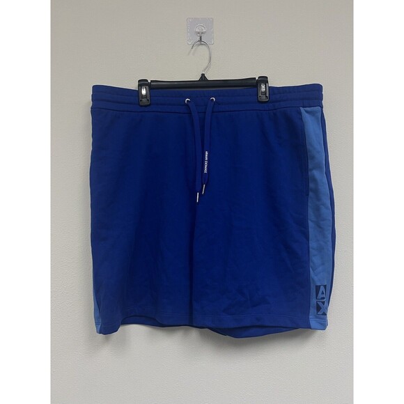 A|X ARMANI EXCHANGE Men's Colorblocked Logo-Print Fleece Drawstring Shorts XXL - Picture 2 of 8